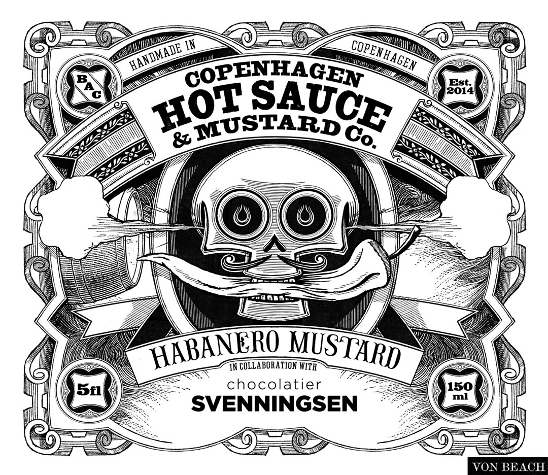 Von Beach Hot Sauce illustration